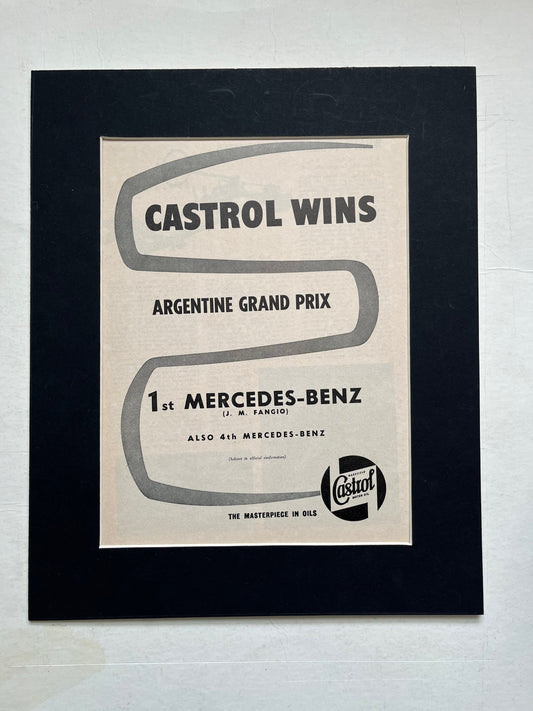 Vintage Castrol / Argentinian Grand Prix print 1955