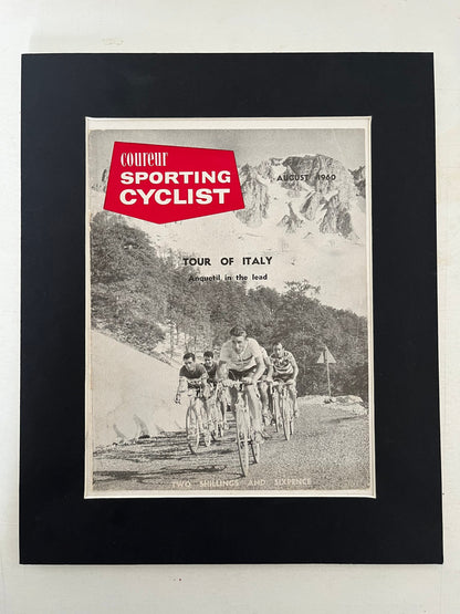 Vintage Cycling Print - Jacques Anquetil, Giro D’Italia, Original 1960