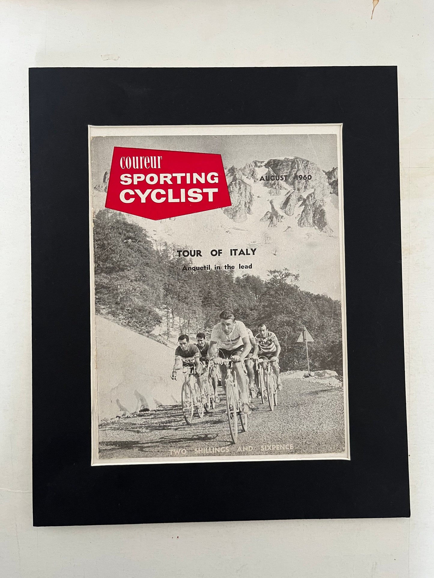 Vintage Cycling Print - Jacques Anquetil, Giro D’Italia, Original 1960